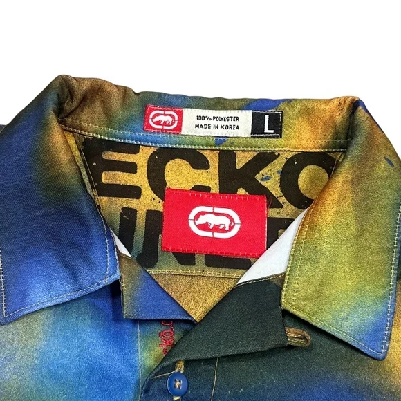 Ecko Unlimited Yellow and Blue Graphic Shirt - Picture 7 of 12